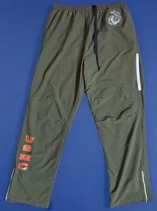 USMC PT Running Pants Medium Regular Marines Olive Green Reflective InSport USA - Picture 1 of 7