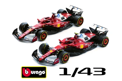 2x Modellini Ferrari SF-25 Lewis Hamilton + Charles Leclerc F1 2025  1/43 Burago - Image 1 of 4