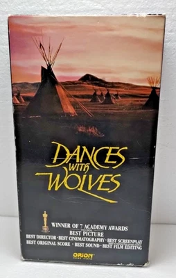 Dances with Wolves Kevin Costner Mary McDonnell Graham Greene VHS 1990 - Image 1 of 4