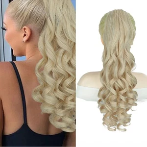 Drawstring Long Wavy Curly Ponytail Pony Tail Hairpiece for Kids and Women - Picture 1 of 17