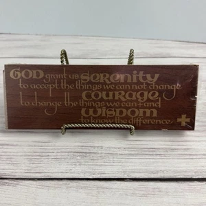 Placa de madera de oración de serenidad regalo Dios me conceda la serenidad inspiradora NUEVA DE COLECCIÓN - Imagen 1 de 10