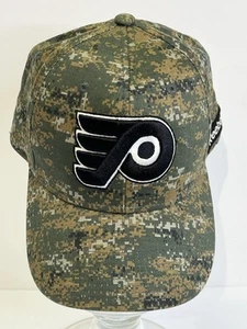 Men’s Reebok Center Ice NHL Philadelphia Flyers Camo Military Fitted Hat L/XL - Picture 1 of 8