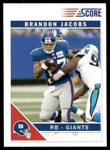 2011 Score #189 Brandon Jacobs New York Giants Football Karte - Bild 1 von 2