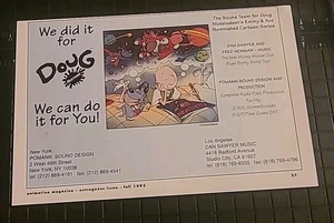 Doug Nickelodeon 1993 Print Ad 8x5 - Picture 1 of 1