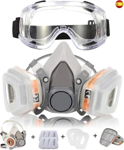  107 - Máscara antigas antipolvo con filtros, máscara de polvo reutilizable, s  - Imagen 1 de 6