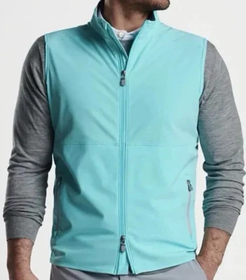 PETER MILLAR Crown Flex Adapt Wind Cheater Golf Full Zip Vest Large MSRP $220 - Image 1 of 4