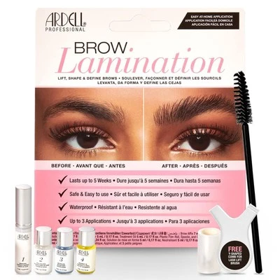 Ardell Complete Eyebrow Lamination Kit Waterproof Brown Defines Fuller Brows - Image 1 of 4