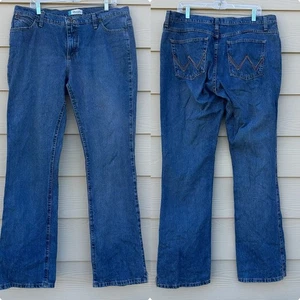 Pantalones de mezclilla Wrangler corte vaquera para mujer 15/16 X 34 corte bota en efectivo Western Riding - Imagen 1 de 9