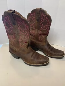 Ariat Ladies Round Up Square Toe Western Boot 10014172 Size 9B *READ* - Picture 1 of 10