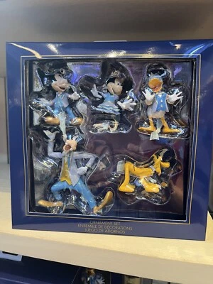 2021 Disney World 50th Anniversary Fab 5 Mickey Christmas Ornament Set New - Image 1 of 4