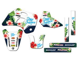1994-1997 KX 80 TROPIC White Senge Graphics Kit Compatible with Kawasaki - Picture 1 of 10