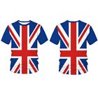 Jubilee 3D Digital Printed Crew Neck Queen Elizabeth Unisex Union Jack T-Shirt