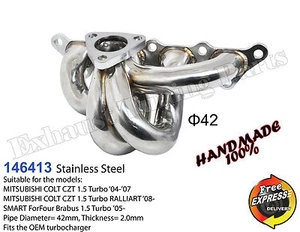 Turbo Exhaust header manifold for Mitsubishi COLT CZT RALLIART 1.5 SMART ForFour - Picture 1 of 6