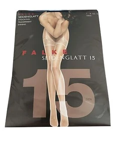 FALKE Socke Frau Von Strumpfhalter Schwarz Rand Spitze 15 Höhle Seidenglatt 15 - Bild 1 von 2