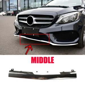 Front Middle Bumper Chrome Molding Trim For Mercedes W205 C300 C350 AMG 15-18 - Picture 1 of 7