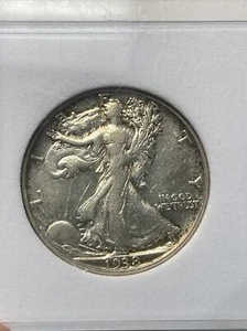 1938 D Walking Liberty Half Dollar  - Picture 1 of 2