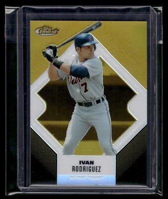 2006 Finest Gold Refractor #70 Ivan Rodriguez /49 Tigers HOF - Image 1 of 2