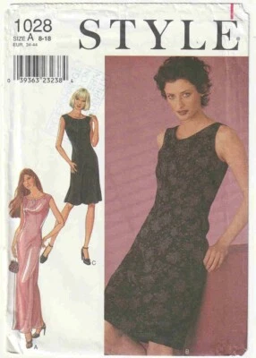 FF Style 1028 Maxi Mod Sleeveless Front Panel Dress Sewing Pattern Sz 8-18 - Image 1 of 2