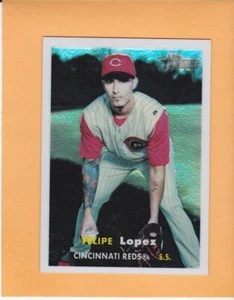 2006 TOPPS HERITAGE CHROME REFRACTOR #73 FELIPE LOPEZ SP 557 CINCINNATI REDS - Picture 1 of 2