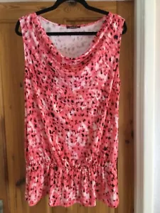 Savoir Sleeveless Top Pink Multi Size 16 New without tags - Picture 1 of 1