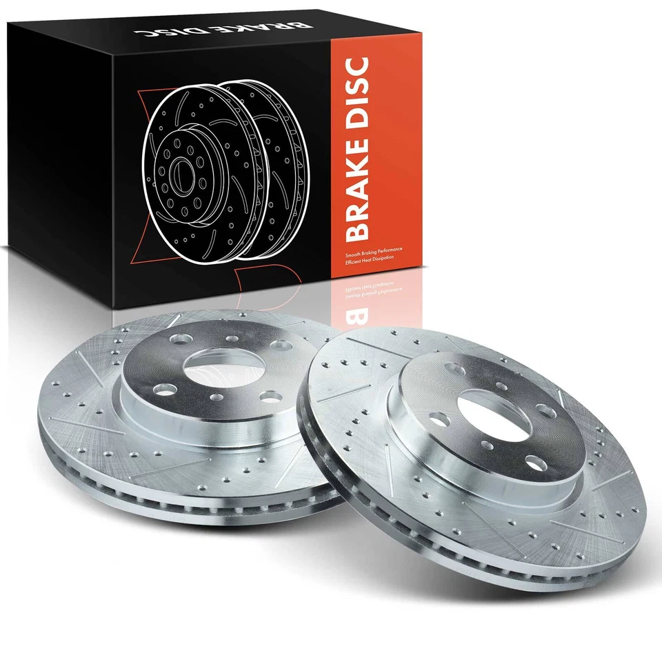 2 piezas rotores de freno delanteros perforados y ranurados para Scion xA xB 2004 2005 2006 L4 1,5 L Foto 1 de 4