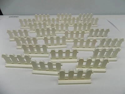 25 piezas Lego Blanco Picket Valla Parte 33303 {LAVADO} Foto 1 de 2