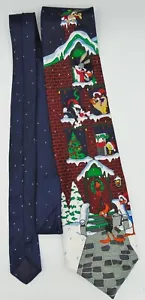 Herrenkrawatte Looney Tunes Weihnachten Urlaub gebraucht Warner Bros Polyester - Bild 1 von 4