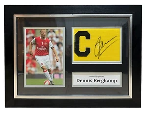 Dennis Bergkamp Arsenal Legende signiert Kapitän Rahmen - Bild 1 von 5