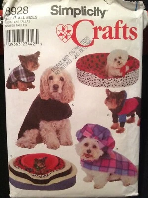 Pattern Simplicity 8928, dog bed covers 4 sizes, coats S, M, L - Image 1 of 2