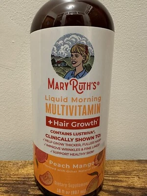 Mary Ruth's Liquid Multivitamin + Lustriva® Hair Growth 30 Oz -EXP 2027 - Image 1 of 3