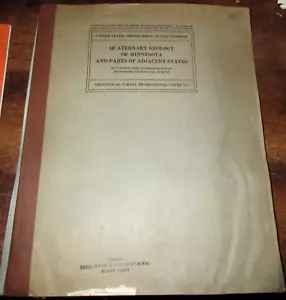 GEOLOGY 1932 GLACIAL PLEISTOCENE GEOLOGY OF MINNESOTA W/ LG FOLDING COLOR MAPS - Picture 1 of 6