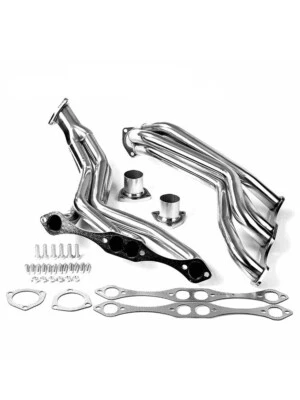 Fit 1935-1948 SBC Chevy 283-350 Fat Fenderwell Header Black H60054BK NEW USA Foto 1 de 4