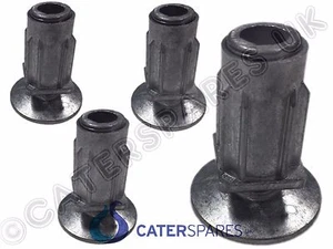 4 x 30mm STAINLESS STEEL SQUARE TABLE LEGS ADJUSTABLE FEET FOOT TABLE SINK UNIT - Picture 1 of 2