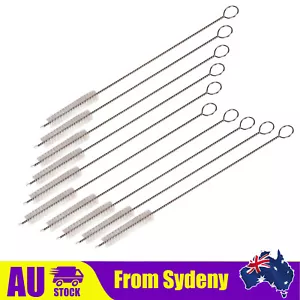 10X Stainless Steel Straws Brush Cleaning Nylon Pipette Cleaners Drinking Pipe - Picture 1 of 5