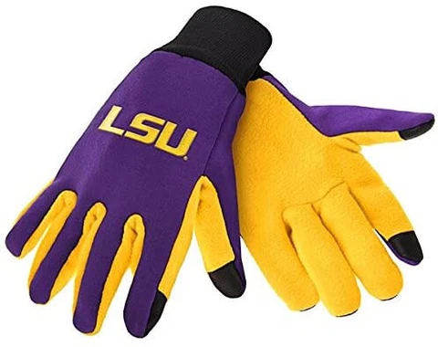 LSU Tigers Texting Gloves NEW One Size Fits Most FOCO Cover