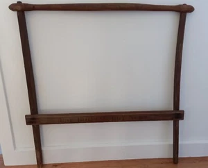 ANTIQUE FREE STANDING LAUNDRY RACK STAND. INSCRIBED "USE BOILING HOT SUDS" - Picture 1 of 5