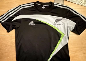 Adidas All Blacks Retro Jersey Green/Grey Rugby Men's Small - Picture 1 of 3