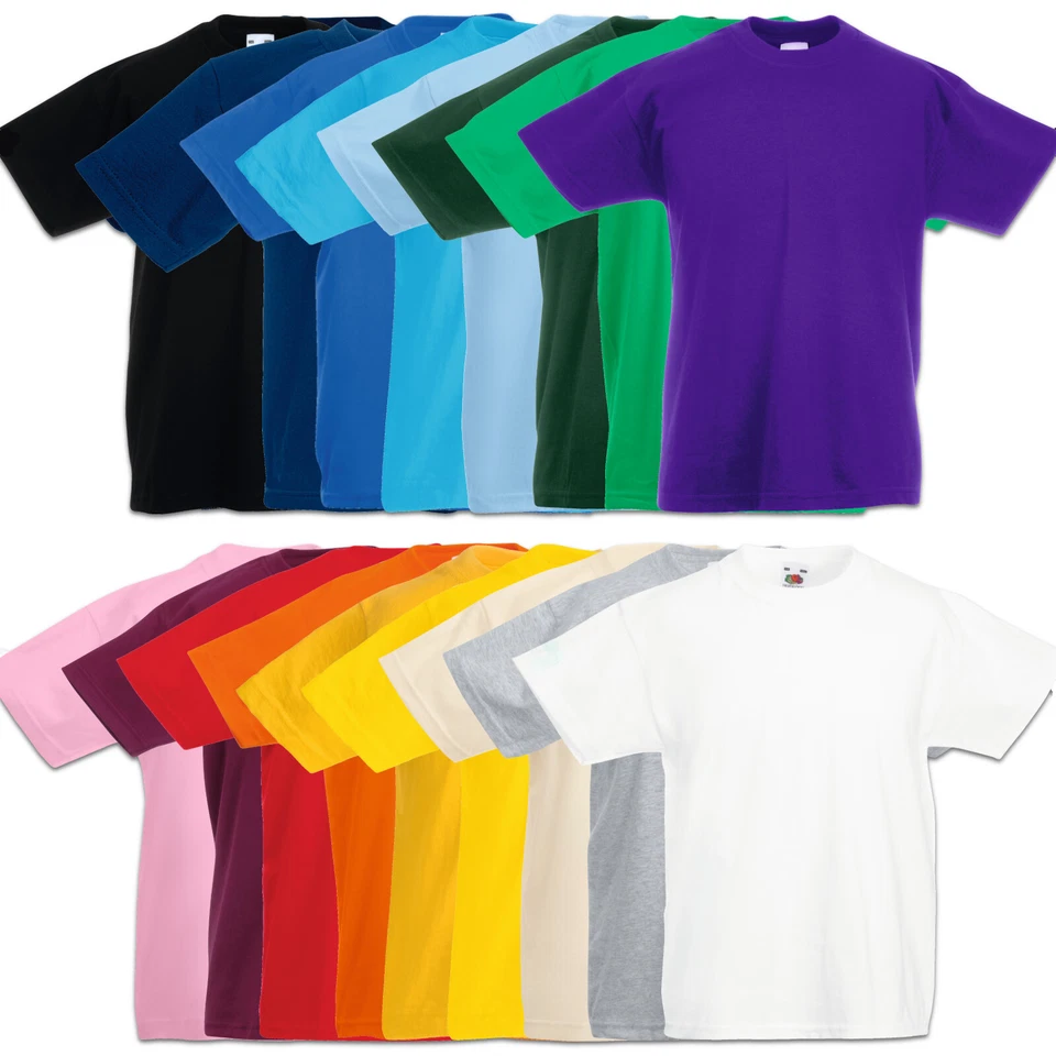 10er Fruit of the Loom Kinder T-Shirt Valueweight Shirt 104 116 128 140 152 164