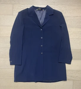 Abrigo para mujer St Michael's azul marino vintage talla uk 18 busto 40 pulgadas - Imagen 1 de 9