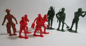 Konvolut große Plastikfiguren, Armee, Feuerwehr, Cowboy - Bild 1 von 5