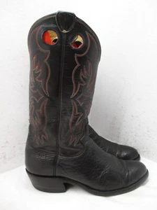 Justin klassisch schwarz Rindsleder Roper Stil 6775 Cowboystiefel Herren Größe 7,5 D - Bild 1 von 9