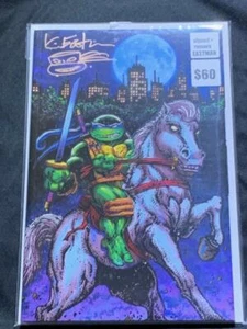 Teenage Mutant Ninja Turtles #99 Signed & Sketched K Eastman Virgin Variant IDW - Picture 1 of 12
