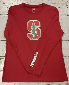 STANFORD CARDINAL Women's Red Relaxed Long Sleeve Shirt Licensed NWT - Picture 1 of 4
