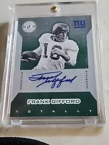 2012 Totalmente certificado Frank Gifford Emerald Immortals Cert AUTÓGRAFO #d 2/5 - Imagen 1 de 3