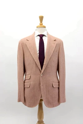 Abrigo deportivo Brunello Cucinelli mezcla cachemir espiga 50/40US A252 NUEVO CON ETIQUETAS $4995 Foto 1 de 4