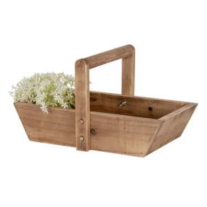 Timber 40cm Trug Home Gardening Basket Plant/Flower Fruit Container w/ Handle - Picture 1 of 1