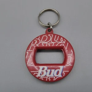 Vintage Budweiser Bev Key Bottle Opener Key Chain 3-in-1 Bud Beer Bar Red Canada - Picture 1 of 8