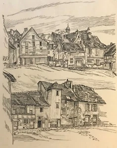 Village of Creuse around 1944 attributed to François Henri Faureau (1901-1997) - Picture 1 of 5