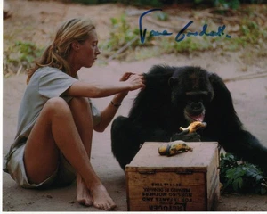 JANE GOODALL SIGNED AUTOGRAPHED 8X10 PHOTO - INSTITUTE, DISNEY CHIMPANZEE EXPERT - Picture 1 of 2