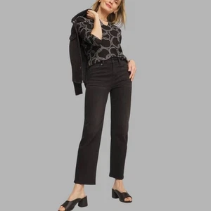 Chicos Damenjeans schwarz hoher Bund gerades Bein Größe 10R - Bild 1 von 10